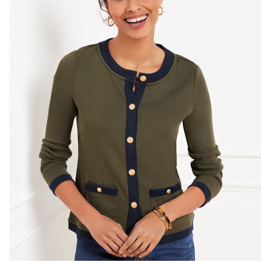 NWT Talbots Patch Pocket Cardigan Jacket Size L N… - image 2